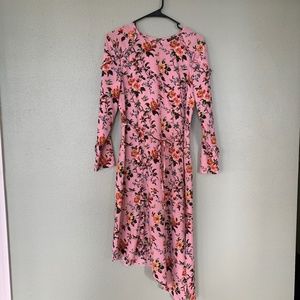 TOPSHOP Pink Floral Dress